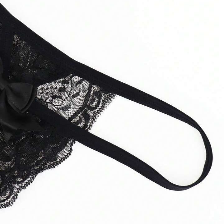 FANDY Men's Alluring Lace Shadow Black Underwear